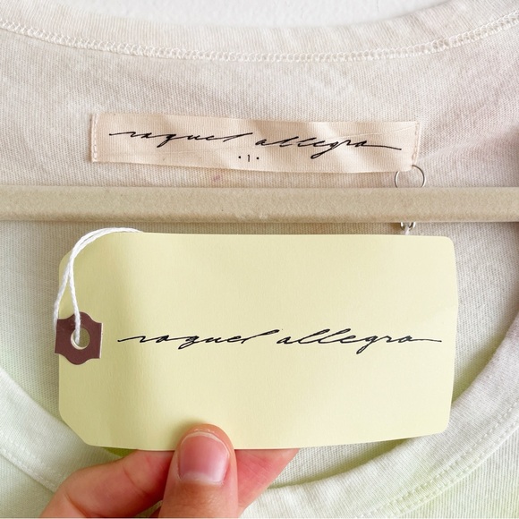 NWT Raquel Allegra Tie Dye T Shirt Long Sleeve Cropped Jersey Soft Stretchy Tee - Picture 3 of 8